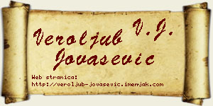 Veroljub Jovašević vizit kartica